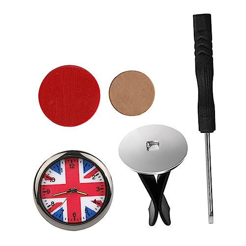 BESTYASH Union Jack Auto-uhr Einfache Montage Für Armaturenbrett Oder Lüftungsöffnung Praktische Zeitansicht Für Langlebige Autodekoration von BESTYASH