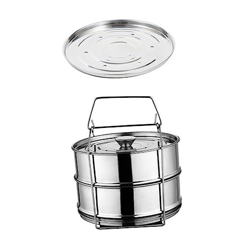 BESTYASH 1 Satz Dampfkorb Lagig Multifunktional für Induktionsherde Tragbare Lunchbox Rostfrei Hitzebeständig Großer Fassungsvermögen Gesundes Kochen von BESTYASH