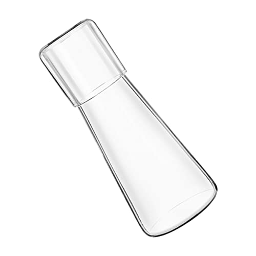 BESTYASH 1 Satz Glaskaraffe mit Becher Transparente Getränkekaraffe für Wasser Fruchtsäfte und Eistee Hochwertiges Hitzebeständig für Zuhause von BESTYASH