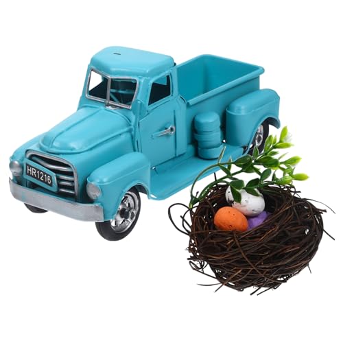 BESTYASH 1 Satz Metallisches Lastwagenmodell mit Vogel Nest Tischmittelstück für Ostern Dekoration und Festtagsverzierung BESTYASH 1 Satz Metallisches Lastwagenmodell mit Vogel Nest Tischmittelstück für Ostern Dekoration und Festtagsverzierung von BESTYASH