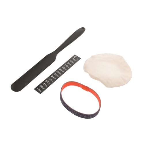 BESTYASH 1 Satz Sourdough Starter Jar Zubehör Stoffhut Thermometer Streifen Spatel Markierungsband für Sauerteig und Fermentationsprojekte von BESTYASH