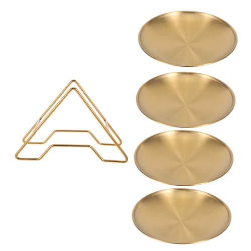 BESTYASH 1 Set Runde Teller Aus Für Vorspeisen Abendessen Snacks Servierplatten Mit Ständer Lebensmittel Desserttablett Geschirr Buffet Party Camping von BESTYASH