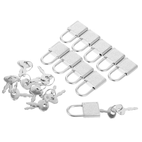BESTYASH 10 Stück Mini Vorhängeschlösser aus Robustem Zinklegierung Vielseitig Einsetzbar für Koffer Möbel Schmuckkästen Zuverlässige für Persönliche Gegenstände BESTYASH 10 Stück Mini Vorhängeschlösser aus Robustem Zinklegierung Vielseitig Einsetzbar für Koffer Möbel Schmuckkästen Zuverlässige für Persönliche Gegenstände von BESTYASH