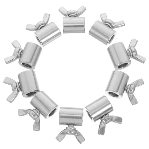 BESTYASH 10 Stück Robuste Drahtseil Clips mit Schmetterlschrauben Schnelle Werkzeuglose Verbindung für Bau und Marineanwendungen BESTYASH 10 Stück Robuste Drahtseil Clips mit Schmetterlschrauben Schnelle Werkzeuglose Verbindung für Bau und Marineanwendungen von BESTYASH