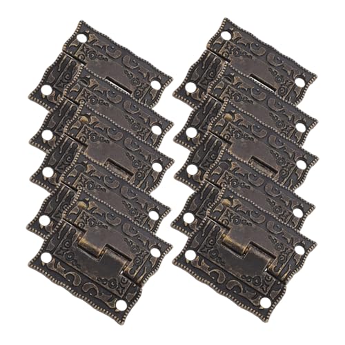 BESTYASH 10 Stück Teiliges Antike Klappbare Scharniere aus Edelstahl für Holzboxen Dekorative Vintage Türbänder mit Elegantem Retro Design Robust und Einfach zu Montieren für Geschenkboxen von BESTYASH