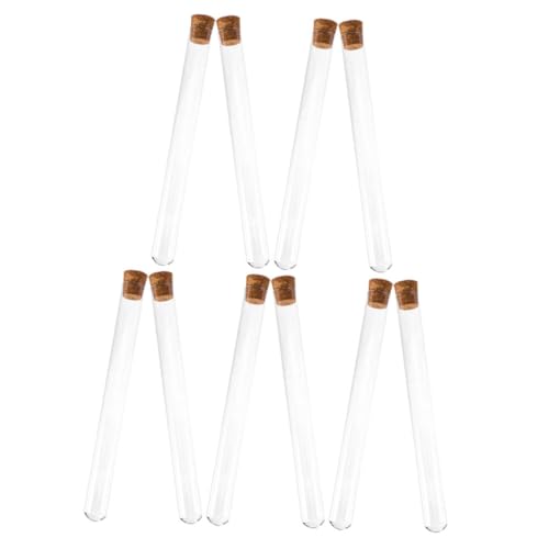 BESTYASH 10 Stück Teiliges Glasröhrchen mit Korken Hitzebeständige Reagenzgläser mit Flachem Boden Auslaufsichere Lagerungsröhrchen für Labor Schule und Wissenschaftliche Experimente BESTYASH 10 Stück Teiliges Glasröhrchen mit Korken Hitzebeständige Reagenzgläser mit Flachem Boden Auslaufsichere Lagerungsröhrchen für Labor Schule und Wissenschaftliche Experimente von BESTYASH