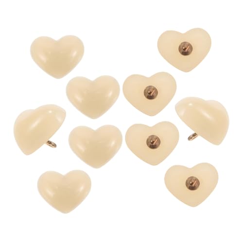 BESTYASH 10 Stück Teiliges Herzknöpfe Bunte Kunststoffknöpfe mit Zwei Löchern als DIY nähzubehör für Babyjacken Strickjacken Hemden und Kinderkleidung Vielseitig für Bastelprojekte und von BESTYASH