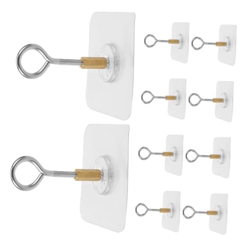 BESTYASH 10 Stück Teiliges Selbstklebende Deckenhaken aus Metall Starke Haftkraft kein Bohren Wetterbeständig zum Aufhängen von Pflanzen Laternen Windspielen Vielseitig für Innen und Außen BESTYASH 10 Stück Teiliges Selbstklebende Deckenhaken aus Metall Starke Haftkraft kein Bohren Wetterbeständig zum Aufhängen von Pflanzen Laternen Windspielen Vielseitig für Innen und Außen von BESTYASH