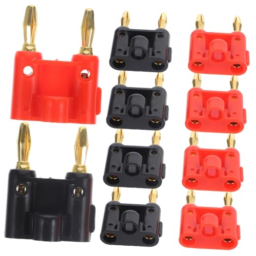 BESTYASH 10 Stück Teiliges Vergoldetes Bananenstecker Doppelseitiger Schraubanschluss Zuverlässiger Lautsprecherstecker für Receiver Surround Systeme und Wandpaneele Kompatibel BESTYASH 10 Stück Teiliges Vergoldetes Bananenstecker Doppelseitiger Schraubanschluss Zuverlässiger Lautsprecherstecker für Receiver Surround Systeme und Wandpaneele Kompatibel von BESTYASH