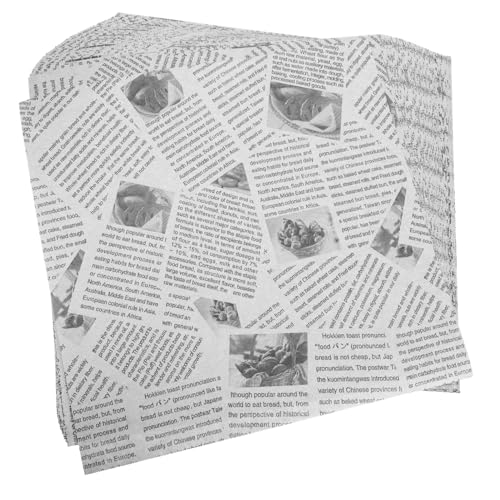 BESTYASH 100 Stück Fettresistentes Wachspapier Lebensmittel Verpackungspapier Greaseproof Paper für Sandwiches Burger Pommes zum Einwickeln und Schutz vor Ölflecken BESTYASH 100 Stück Fettresistentes Wachspapier Lebensmittel Verpackungspapier Greaseproof Paper für Sandwiches Burger Pommes zum Einwickeln und Schutz vor Ölflecken von BESTYASH