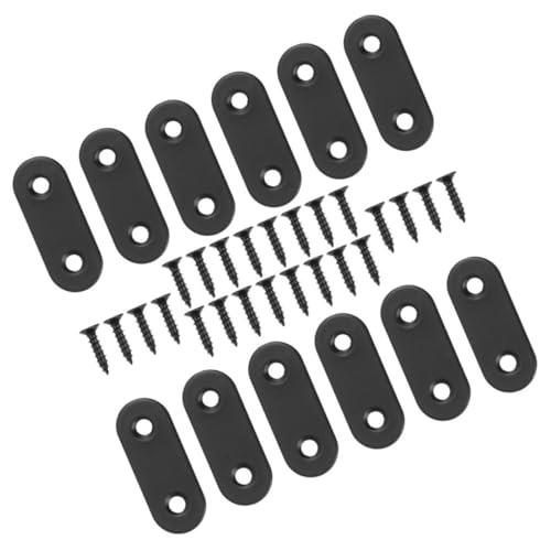 BESTYASH 12 Stück Teiliges Edelstahl Flache Eckwinkel Metallverbinder Möbelverstärkung Schrauben Inklusive für Schrank Stuhl Fenster Reparatur und Stabilisierung von BESTYASH