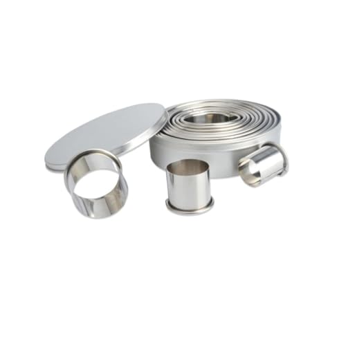BESTYASH 12 Stück Teiliges Edelstahl Mousse Ring Runde Backform mit Sicherer Doppelgerollter Kante Langlebig und Formstabil für Kuchen Desserts und DIY Backzubehör BESTYASH 12 Stück Teiliges Edelstahl Mousse Ring Runde Backform mit Sicherer Doppelgerollter Kante Langlebig und Formstabil für Kuchen Desserts und DIY Backzubehör von BESTYASH