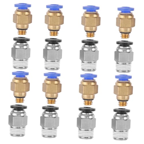 BESTYASH 16 Stück Teiliges Pneumatischer Schnellkupplungs Adapter aus Messing Verschleiß und Druckresistent für Drucker Luftanschlüsse Kompatibel mit PU PE Schläuchen Langlebig und Robust BESTYASH 16 Stück Teiliges Pneumatischer Schnellkupplungs Adapter aus Messing Verschleiß und Druckresistent für Drucker Luftanschlüsse Kompatibel mit PU PE Schläuchen Langlebig und Robust von BESTYASH