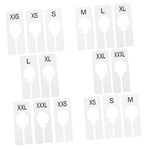 BESTYASH 16 Stück Teiliges Rechteckige Kleidergrößentrenner aus Robustem Kunststoff Einfach Einzusetzen Klare Größenkennzeichnung XXS XXXL für Kleiderschränke und Kleidungsgestelle zur von BESTYASH