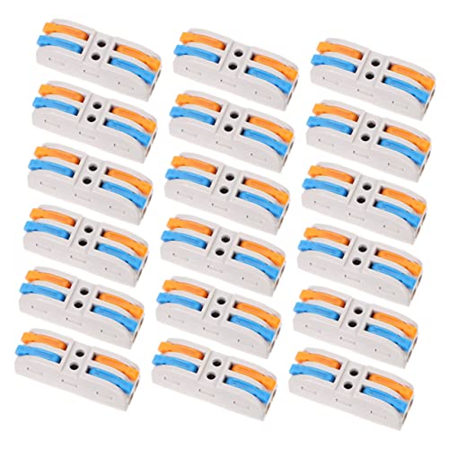 BESTYASH 18 Stück Teiliges Hebelkabelverbinder Kompakte Elektrische Steckverbinder aus Kupfer und Nylon Flammhemmend Altersbeständig für Flexible und Starre Leiter für Haus Kfz von BESTYASH