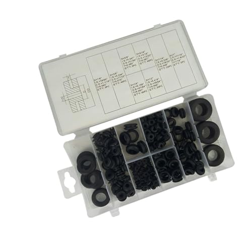 BESTYASH 180 Stück Teiliges Gummiringe Dichtungsring Sortiment mit Elastische Unterlegscheiben für Auto Klimaanlage Kompressor Tür Fenster Reparatur Kunststoffbox von BESTYASH