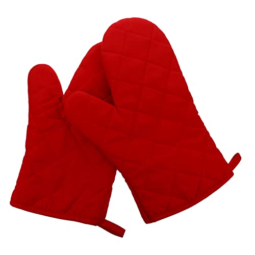 BESTYASH Hitzebeständige Ofenhandschuhe aus Weichem Polyester Mikrowellenhandschuhe für Kochen Backen und Grillen rutschfest und Komfortabel von BESTYASH