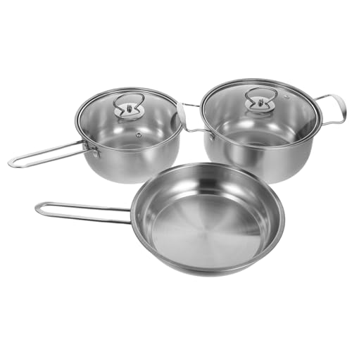 BESTYASH 1Satz Kochset Teilig mit Milchtopf Suppentopf und Bratpfanne Spülmaschinengeeignet für Herdarten Optimales und Einfache BESTYASH 1Satz Kochset Teilig mit Milchtopf Suppentopf und Bratpfanne Spülmaschinengeeignet für Herdarten Optimales und Einfache von BESTYASH