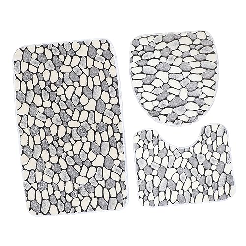 BESTYASH 1Satz Toilettendeckel Teppich Teilig rutschfeste Badezimmermatte Wasserabsorbierend Umweltfreundliches Material für Badezimmer und Gästezimmer von BESTYASH