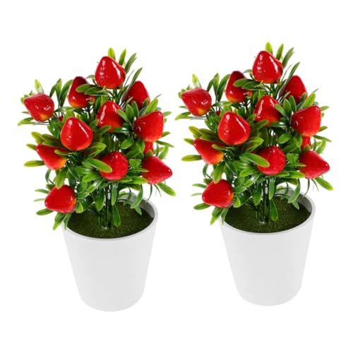 BESTYASH 2 Sätze Künstlicher Erdbeer Bonsai im Topf Teiliges Realistische Fruchtdekoration für Tisch Büro Wohnzimmer Langlebige Grüne Zimmerpflanze Dekorativer Kunstpflanzenstrauch BESTYASH 2 Sätze Künstlicher Erdbeer Bonsai im Topf Teiliges Realistische Fruchtdekoration für Tisch Büro Wohnzimmer Langlebige Grüne Zimmerpflanze Dekorativer Kunstpflanzenstrauch von BESTYASH