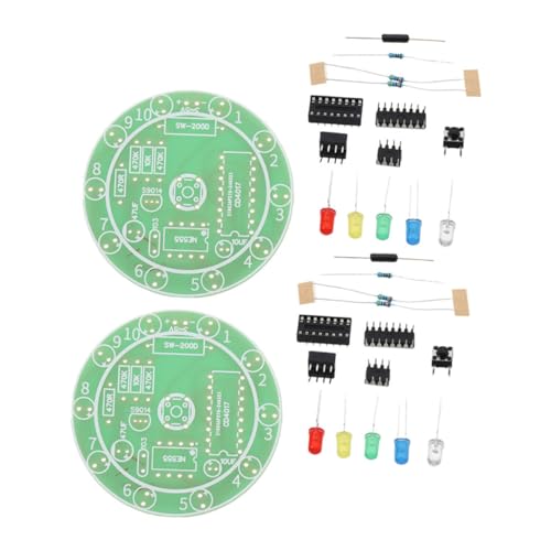 BESTYASH 2 Sätze Lötübungsset mit Vielfältigen Elektronischen Komponenten Langlebiges DIY Lötkit für Anfänger und Professionelle Ausbildung Training Board für Effektives Löten und von BESTYASH