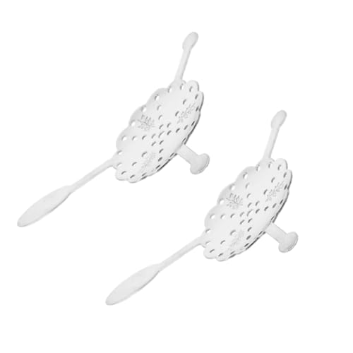 BESTYASH 2 Stück Absinthe Löffel mit Zuckerwürfel Sieb und Eiswürfel Filter Perforierter Wermutlöffel für Bar und Zuhause Langlebig und Vielseitig für Kontrollierte Zuckerauflösung von BESTYASH