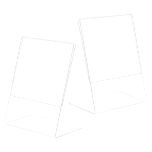 BESTYASH 2 Stück Acryl Tischaufsteller Hochformat Transparent Foto und Qr Code Halter Stabile Kartenhalter für Büro Restaurant Veranstaltung Empfang BESTYASH 2 Stück Acryl Tischaufsteller Hochformat Transparent Foto und Qr Code Halter Stabile Kartenhalter für Büro Restaurant Veranstaltung Empfang von BESTYASH