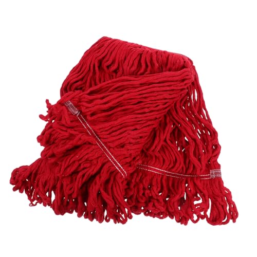 BESTYASH 2 Stück Baumwoll-moppköpfe Ersatz Waschbar Abnehmbar Reusable Reinigungskopf Robuste Mop-aufsätze für Industrie Haushalt Geeignet für Verschiedene Bodenarten von BESTYASH