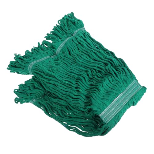 BESTYASH 2 Stück Baumwoll-moppköpfe Ersatz Waschbar Wiederverwendbar Weiche Fäden für Feucht Trockenreinigung Schonend für Empfindliche Böden für Küche Bad von BESTYASH