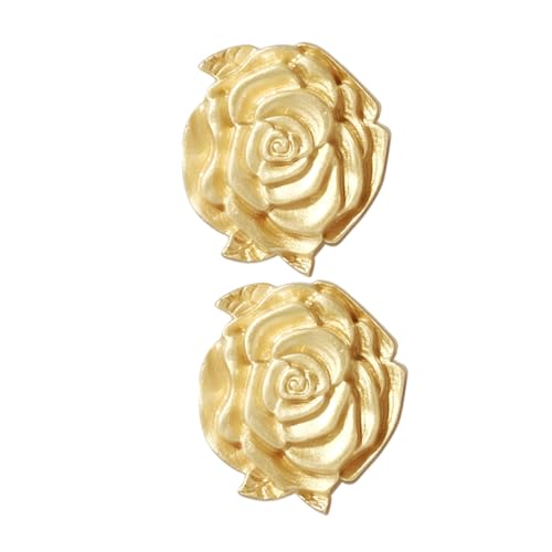 BESTYASH 2 Stück Französische Messing Rosengriffknöpfe Goldfarbene Schrankknöpfe mit Kunstvoller Blumenform Langlebige Metallgriffe für Kleiderschränke Küchen und Badmöbel BESTYASH 2 Stück Französische Messing Rosengriffknöpfe Goldfarbene Schrankknöpfe mit Kunstvoller Blumenform Langlebige Metallgriffe für Kleiderschränke Küchen und Badmöbel von BESTYASH