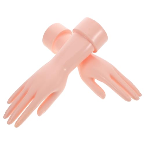 BESTYASH 2 Stück Handmodell Requisiten Handschuhe Schmuckhand Ausstellungsständer Handringhalter Handschmuckhalter Handring Ausstellungspuppe Handmannequin Schmuckhalter Polyethylen von BESTYASH