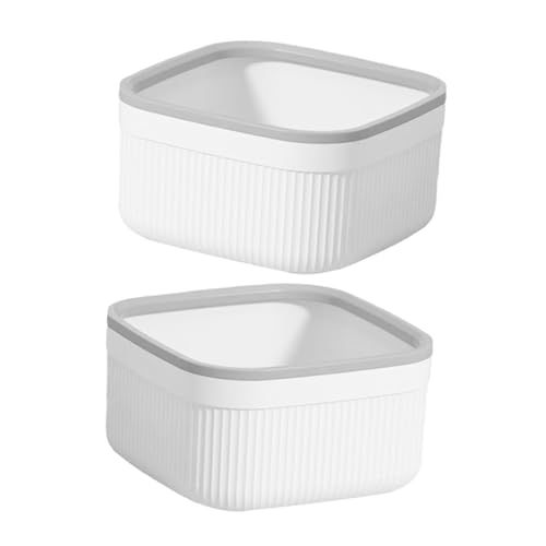 BESTYASH 2 Stück Mini Tischmülleimer ohne Deckel Kompakte Abfallbehälter für Büro und Schreibtisch Weiße Desktop Organizer für Kleinen Müll und Papierabfälle von BESTYASH