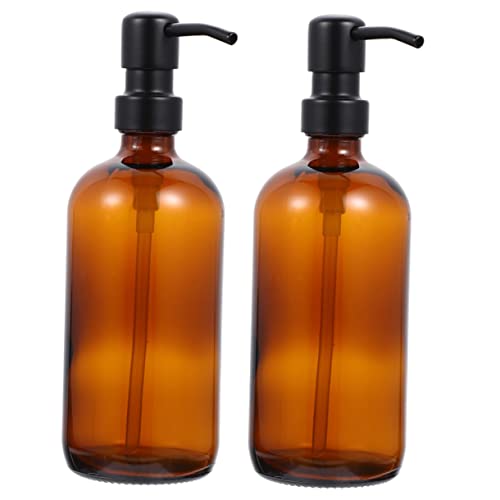 BESTYASH 2 Stück Nachfüllbare Seifenspender Flaschen aus Braunem mit Pumpenkopf für Shampoo Lotion und Flüssigseife Praktisch und für Bad und Küche BESTYASH 2 Stück Nachfüllbare Seifenspender Flaschen aus Braunem mit Pumpenkopf für Shampoo Lotion und Flüssigseife Praktisch und für Bad und Küche von BESTYASH