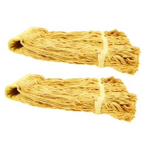 BESTYASH 2 Stück Reusable Mop Head Praktischer Ersatz für Industrielle Waschbarer und Wasseraufnehmender Wischmopp Kopf Gelb für Böden BESTYASH 2 Stück Reusable Mop Head Praktischer Ersatz für Industrielle Waschbarer und Wasseraufnehmender Wischmopp Kopf Gelb für Böden von BESTYASH