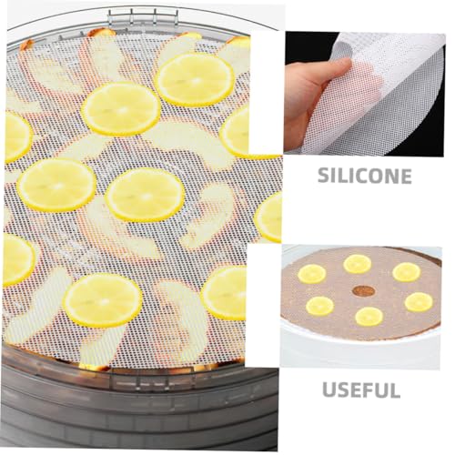 BESTYASH 2 Stück Runde Silikon Dehydrator Blätter Hitzebeständige Wiederverwendbare Dörrmatten mit Antihaft oberfläche Geeignet für Obst Fleisch Gemüse Schnelle Trocknung mit Mittelloch BESTYASH 2 Stück Runde Silikon Dehydrator Blätter Hitzebeständige Wiederverwendbare Dörrmatten mit Antihaft oberfläche Geeignet für Obst Fleisch Gemüse Schnelle Trocknung mit Mittelloch von BESTYASH
