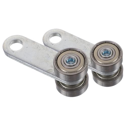 BESTYASH 2 Stück Schwerlast Schiebetür Laufrolle mit Doppel Lager Fenster Türrollen Stahl Schraubenloch Tragkraft für Möbel und Fenster Zubehör von BESTYASH