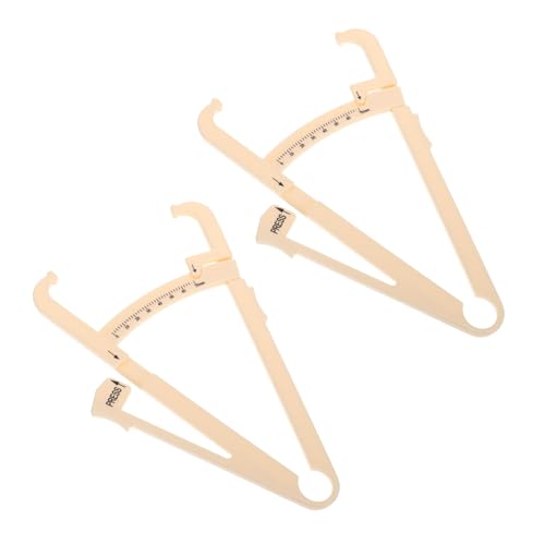 BESTYASH 2 Stück Teiliges Body Fat Caliper Präziser Hautfaltenmessschieber für Männer Frauen Einsetzbar zur Genauen Körperfettbestimmung und Auswertung von BESTYASH
