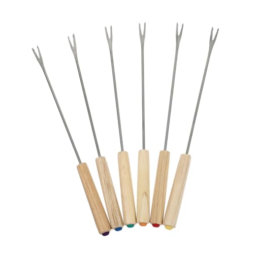 BESTYASH 2 Stück Teiliges Fondue Set mit Hitzebeständigem Rundem Holzgriff Langlebige Barbecue Spieße für Obst Käse für Grill Picknick und Familiengebrauch BESTYASH 2 Stück Teiliges Fondue Set mit Hitzebeständigem Rundem Holzgriff Langlebige Barbecue Spieße für Obst Käse für Grill Picknick und Familiengebrauch von BESTYASH