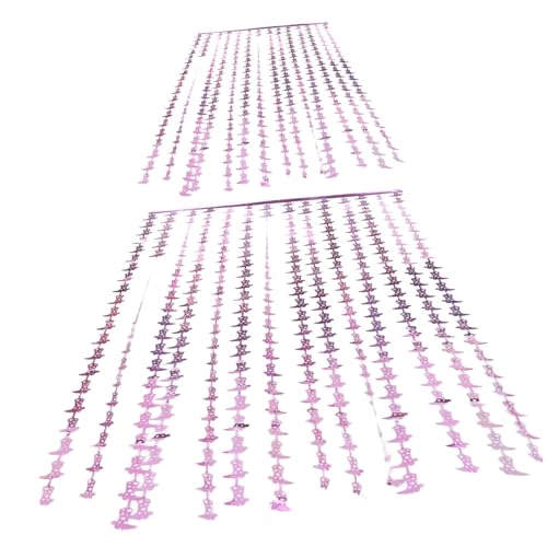 BESTYASH 2 Stück Teiliges Halloween Deko Metallic Tinsel Foil Fringe Vorhang Lichtreflektierend Leicht Montierbar Vielseitig für Türrahmen Party Backdrop und Festliche Wanddekoration von BESTYASH