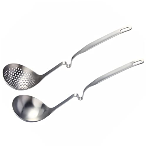 BESTYASH 2 Stück Teiliges Küchenset mit Schlitzlöffel und Suppenkelle Langlebig mit Aufhängehaken für Topfrand Fein Gelocht zum Abseihen Geeignet für Zuhause Restaurant und Hot Pot BESTYASH 2 Stück Teiliges Küchenset mit Schlitzlöffel und Suppenkelle Langlebig mit Aufhängehaken für Topfrand Fein Gelocht zum Abseihen Geeignet für Zuhause Restaurant und Hot Pot von BESTYASH