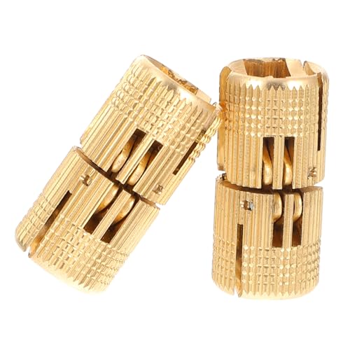 BESTYASH 2 Stück Teiliges Kupfer türscharnier Drehbar Verstellbares Möbelscharnier Rostfrei Geräuschlos Einfache Montage für Schrank Möbeltüren von BESTYASH