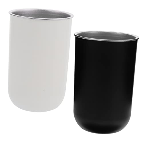 BESTYASH 2 Stück Teiliges Mundspülbecher mit Zahnbürstenhalter Doppelwandig rutschfest Stapelbar für Bad Reise und Alltag Weiß und Schwarz Multifunktional BESTYASH 2 Stück Teiliges Mundspülbecher mit Zahnbürstenhalter Doppelwandig rutschfest Stapelbar für Bad Reise und Alltag Weiß und Schwarz Multifunktional von BESTYASH