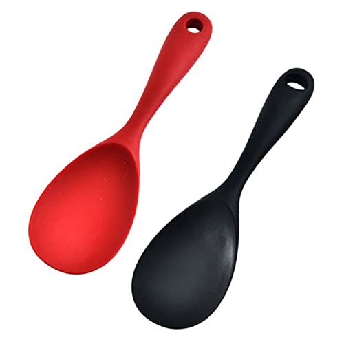 BESTYASH 2 Stück Teiliges Silikon Reislöffel Verschleißfest Antihaftbeschichtet Ergonomisch Geformt Vielseitig als Reislöffel Gemüselöffel und Sushi spatel Einfache Reinigung für BESTYASH 2 Stück Teiliges Silikon Reislöffel Verschleißfest Antihaftbeschichtet Ergonomisch Geformt Vielseitig als Reislöffel Gemüselöffel und Sushi spatel Einfache Reinigung für von BESTYASH