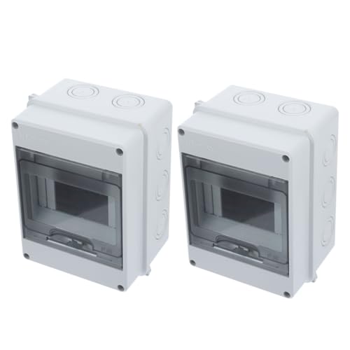 BESTYASH 2 Stück Teiliges Wasserdichtes Verteilerkasten mit Transparentem Fenster Sicherungskasten für Außenwand Robuste Verteilerschutzbox für Stromkreisunterbrecher Vielseitig und BESTYASH 2 Stück Teiliges Wasserdichtes Verteilerkasten mit Transparentem Fenster Sicherungskasten für Außenwand Robuste Verteilerschutzbox für Stromkreisunterbrecher Vielseitig und von BESTYASH