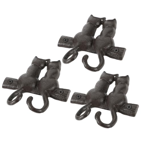 BESTYASH 2 Stück Vintage Katzenform Gusseisen Wandhaken Teilig Robuste Schlüssel und Taschenhaken Platzsparend für Flur Schlafzimmer Büro Einfache Montage Vielseitig Einsetzbar BESTYASH 2 Stück Vintage Katzenform Gusseisen Wandhaken Teilig Robuste Schlüssel und Taschenhaken Platzsparend für Flur Schlafzimmer Büro Einfache Montage Vielseitig Einsetzbar von BESTYASH