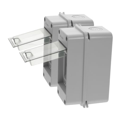 BESTYASH 2 Stück Wege Verteilerkasten Wasserdichte Elektrobox mit Transparentem Fenster Schutzgehäuse für Außenbereich Abs PC Material Robuste Sicherungsverteilerbox für Stromkreise von BESTYASH