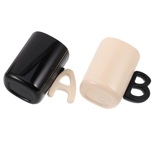 BESTYASH 2 Stück Zahnbürstenbecher aus Bruchsicherem PP Wiederverwendbare Mundspülbecher für Tragbar und Leicht für Zuhause Reisen Studentenwohnheim und Familiengebrauch Schwarz und Beige BESTYASH 2 Stück Zahnbürstenbecher aus Bruchsicherem PP Wiederverwendbare Mundspülbecher für Tragbar und Leicht für Zuhause Reisen Studentenwohnheim und Familiengebrauch Schwarz und Beige von BESTYASH