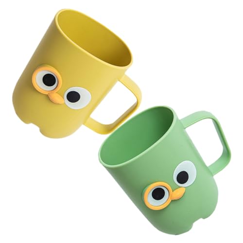 BESTYASH 2 Stück Zahnbürstenbecher aus Hochwertigem Kunststoff Multifunktionaler Badezimmer Becher für Zahnbürstenhalterung Zahnpasta und Beauty Tool Aufbewahrung Wiederverwendbar von BESTYASH