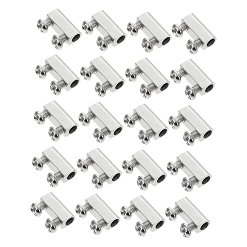 BESTYASH 20 Sätze Drahtseil Klemmen Set Drahtseil Fixierer mit Schrauben Hochtemperaturbeständig und Korrosionsresistent für Decken Kronleuchter und Bauprojekte von BESTYASH