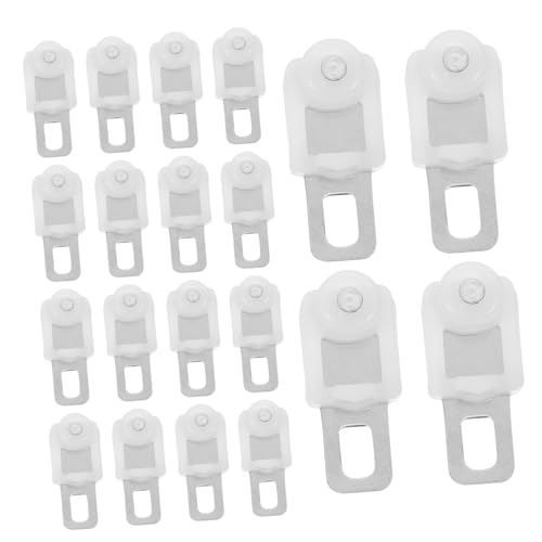 BESTYASH 20 Stück Teiliges Schwere Gardinen vorhangschienen Gleiter aus Rostfreiem Edelstahl Geräuschlose Laufrollen für Schlafzimmer Büro Küche Langlebig und Leichtgängig von BESTYASH